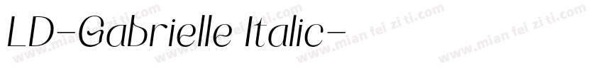LD-Gabrielle Italic字体转换